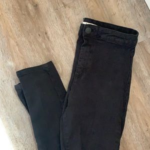 Super high waist black skinny jeans